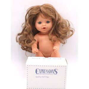 Expressions Quality Doll Wigs Kayla Light Brown Curly Hair Fits 15-16" Dolls NEW